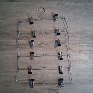 Closet 6-Tier Hanger Pants Skirts Shorts Heavy Duty Chrome Metal